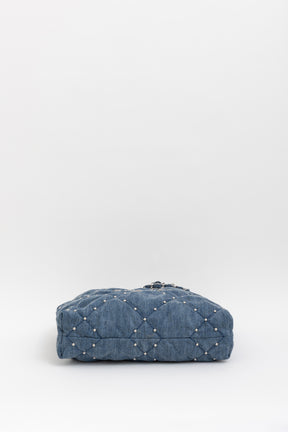 22 Small Studded Denim Bag