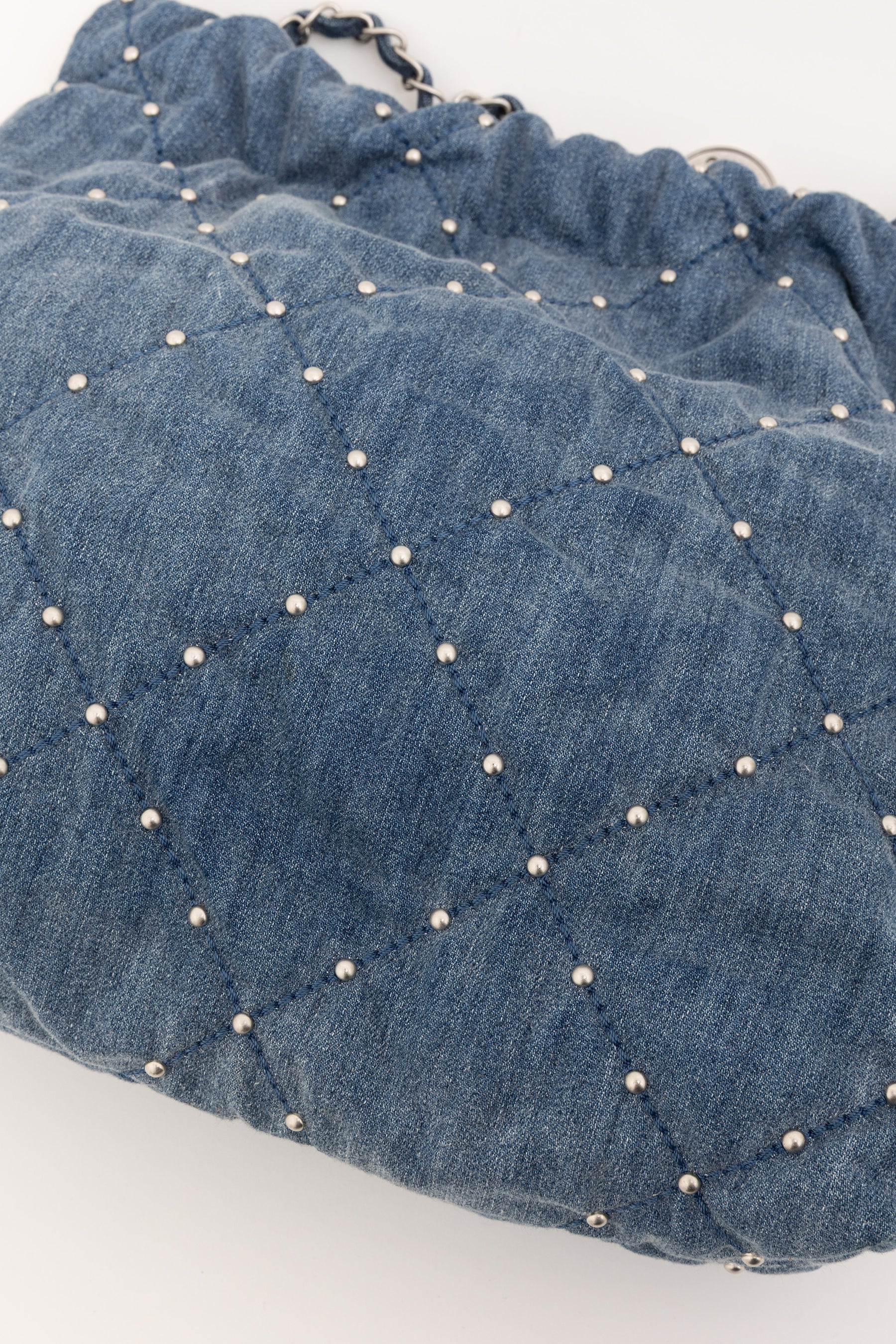 22 Small Studded Denim Bag