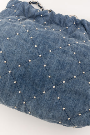 22 Small Studded Denim Bag