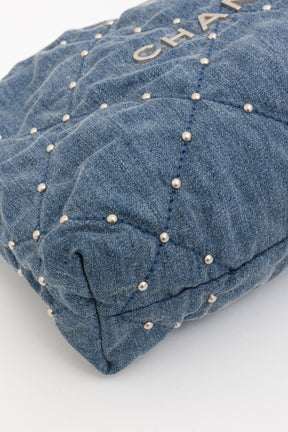 22 Small Studded Denim Bag