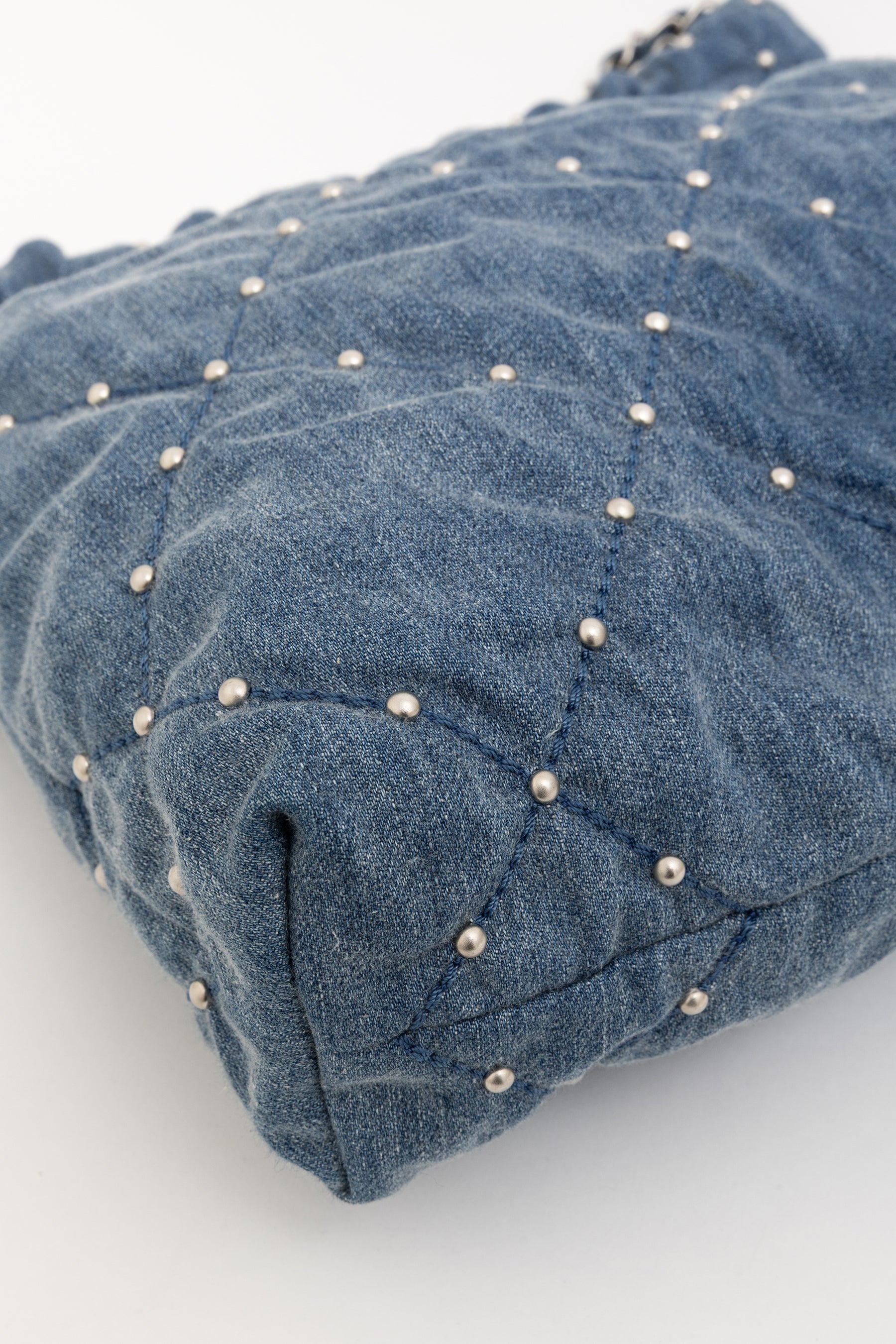 22 Small Studded Denim Bag