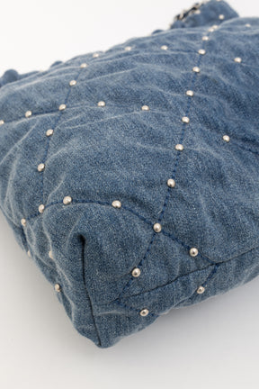 22 Small Studded Denim Bag