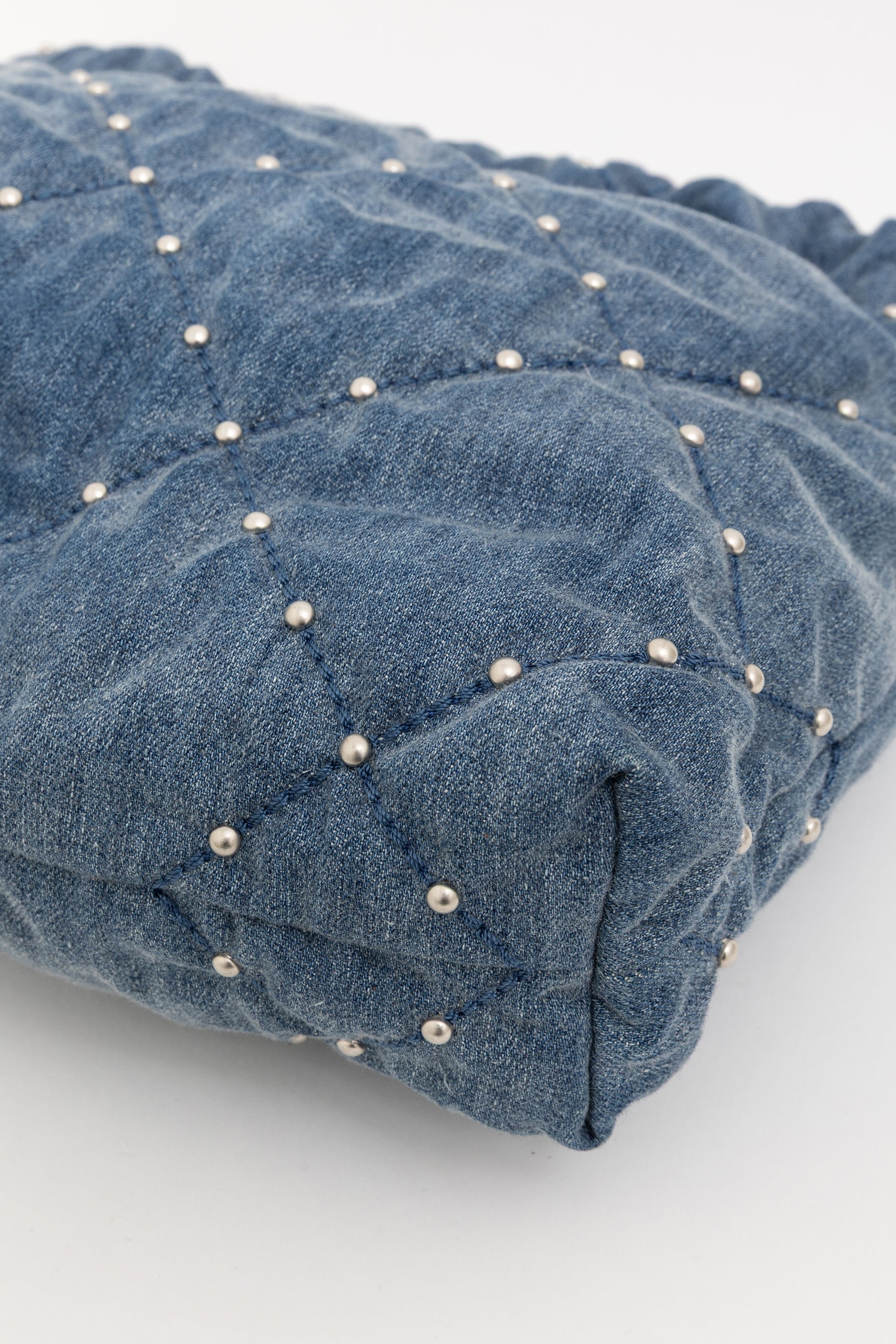 22 Small Studded Denim Bag