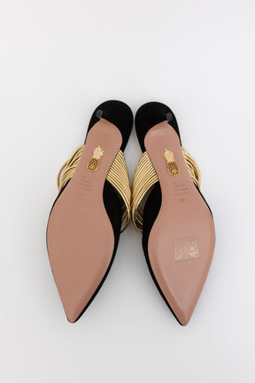 Rendez Vous 45 Pointed Toe Kitten Heel Mules