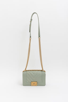 Chevron Quilted Small Boy Bag