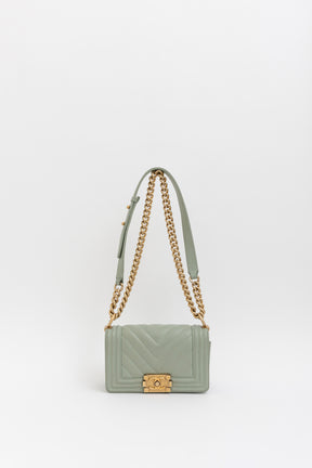 Chevron Quilted Small Boy Bag