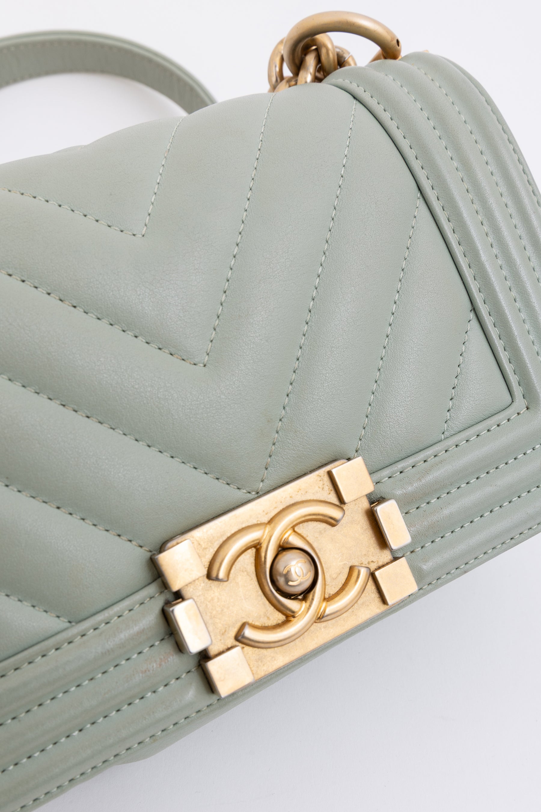 Chevron Quilted Small Boy Bag
