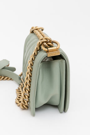 Chevron Quilted Small Boy Bag