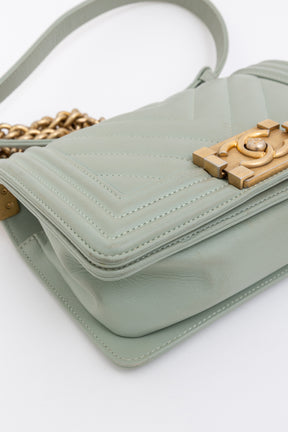 Chevron Quilted Small Boy Bag
