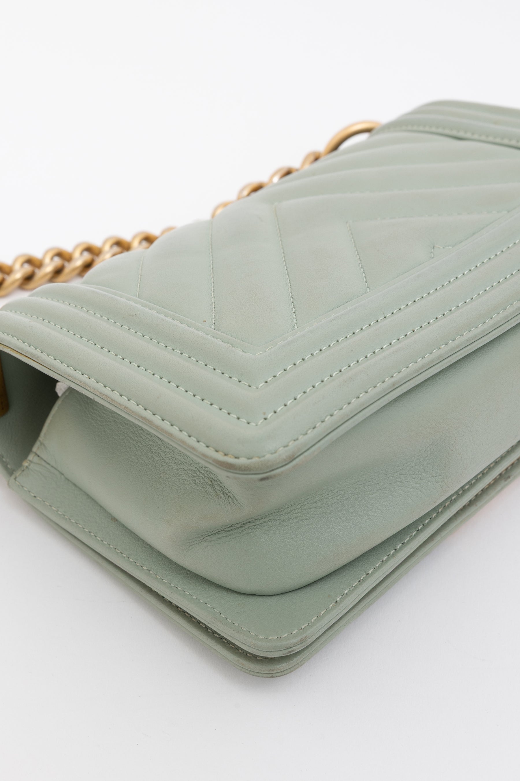 Chevron Quilted Small Boy Bag