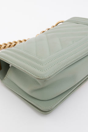 Chevron Quilted Small Boy Bag