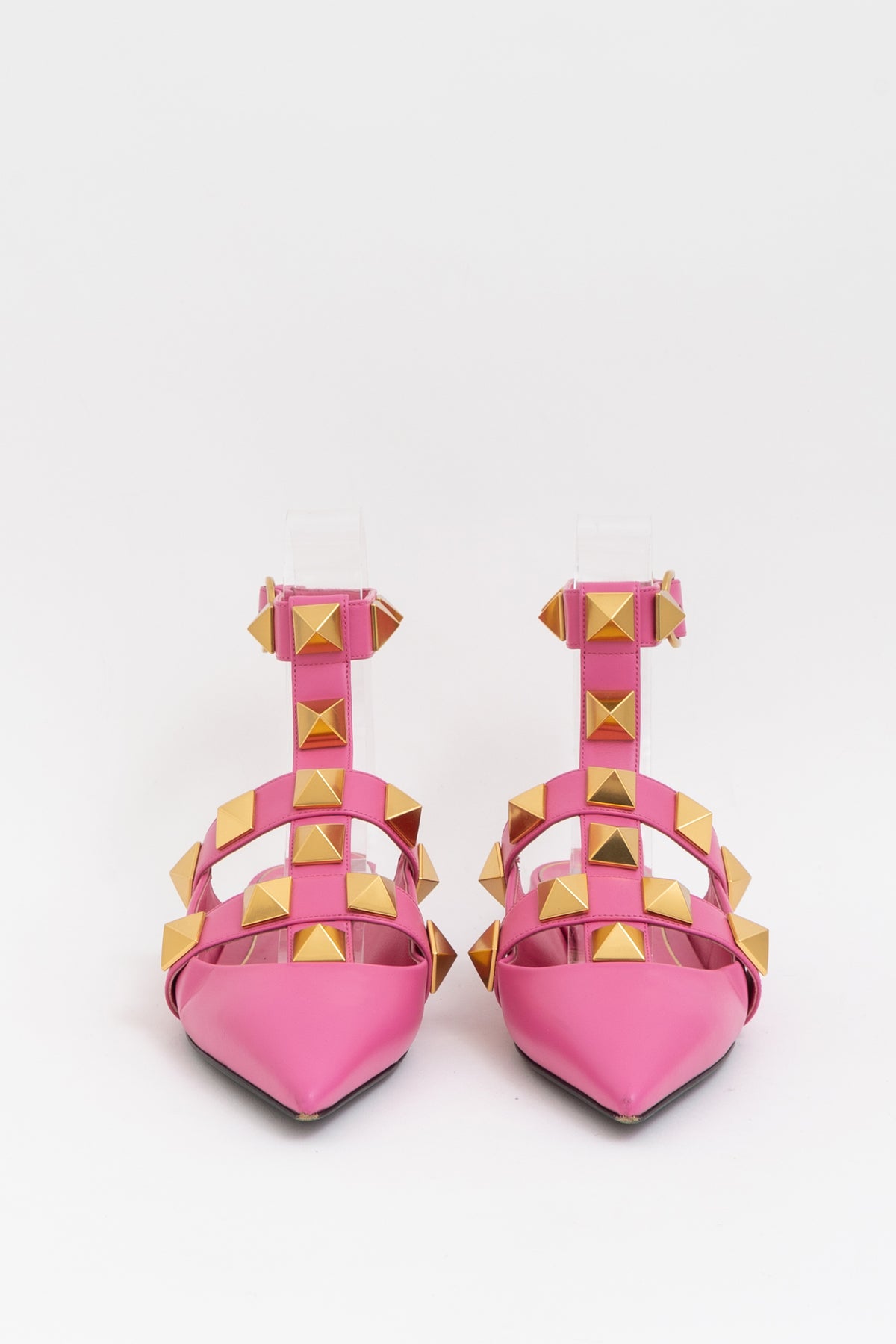 Roman Stud Pointed Ballerina Flats