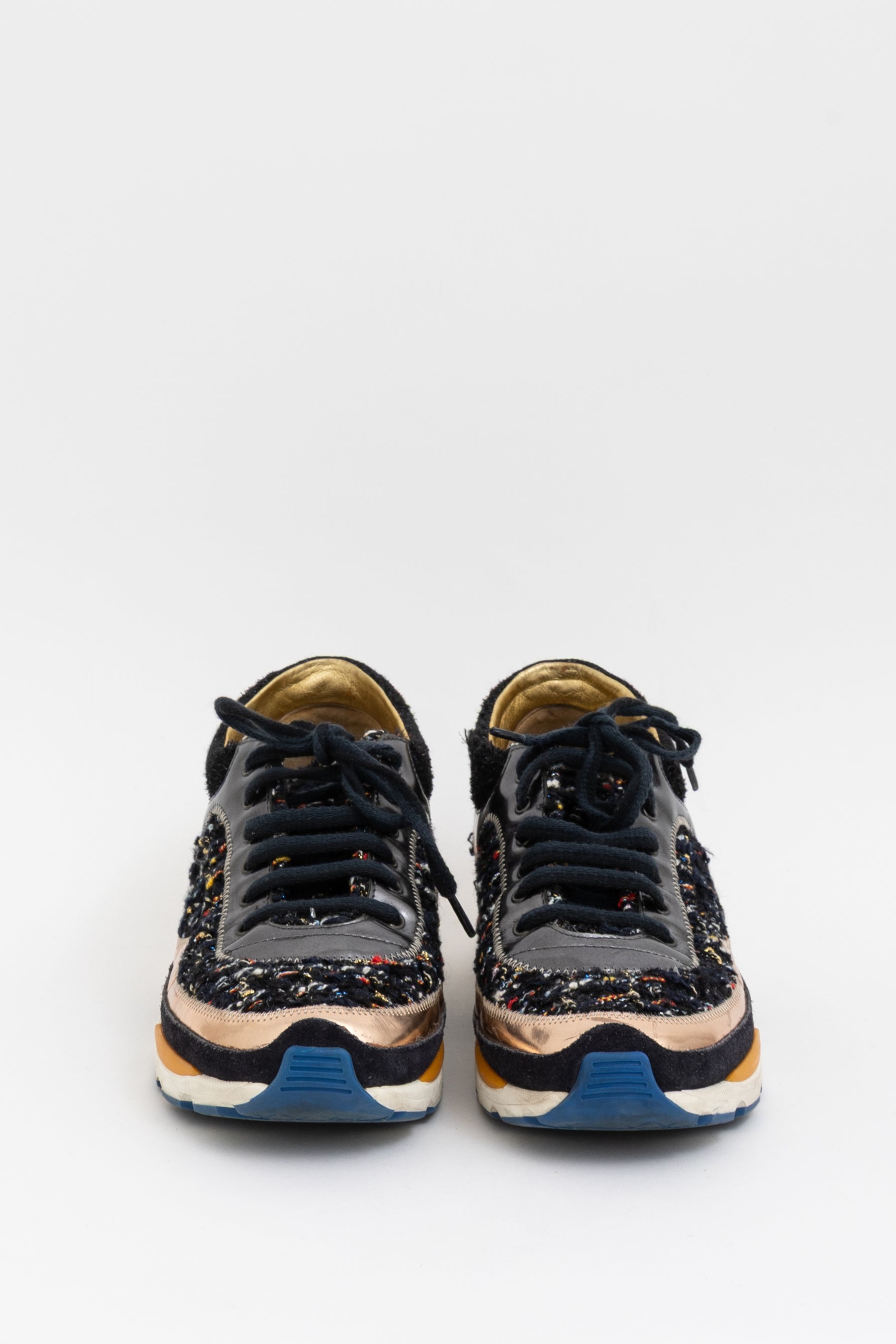 Tweed Metallic Sneakers