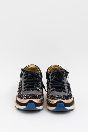 Tweed Metallic Sneakers