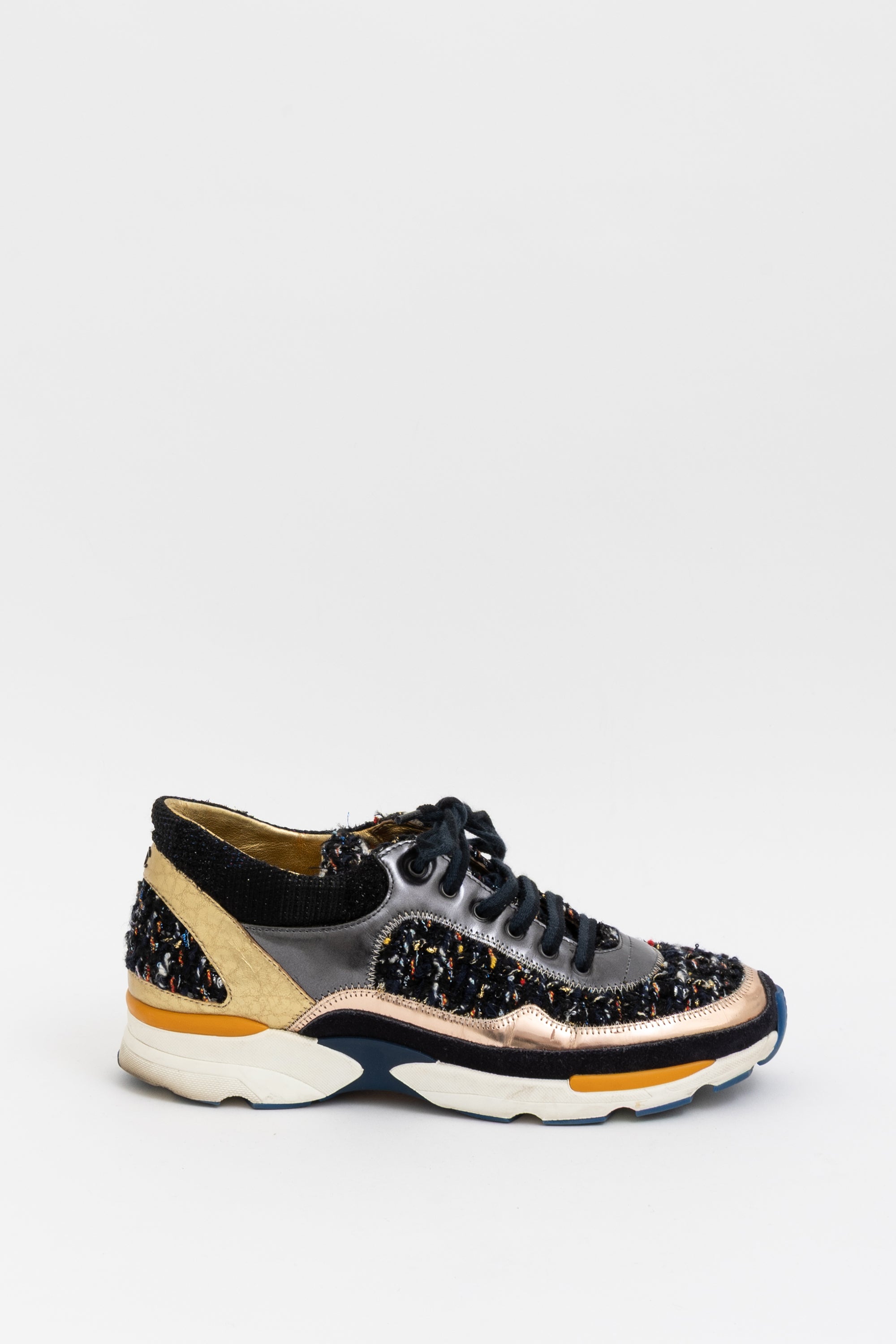 Tweed Metallic Sneakers