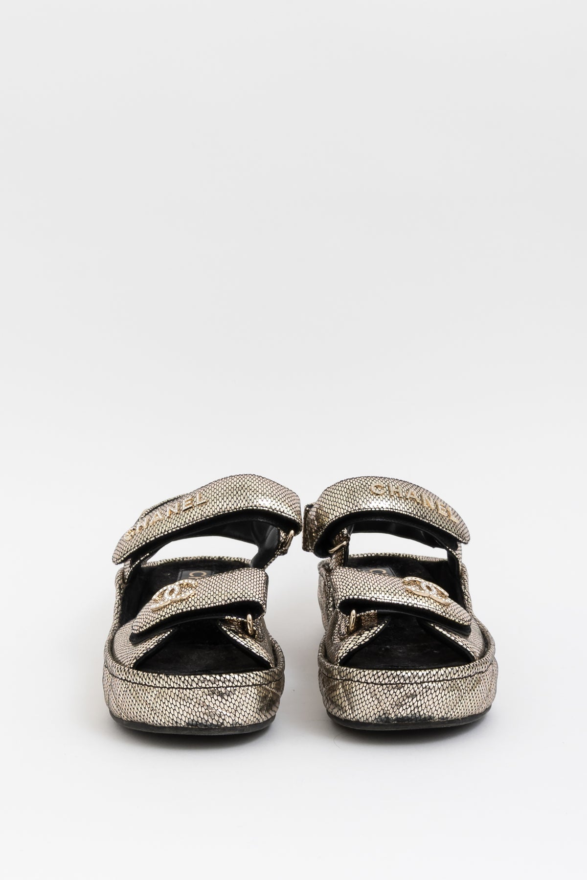 Foil Platform Dad Sandals