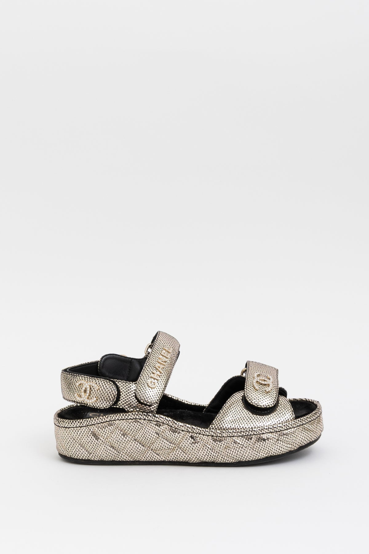 Foil Platform Dad Sandals