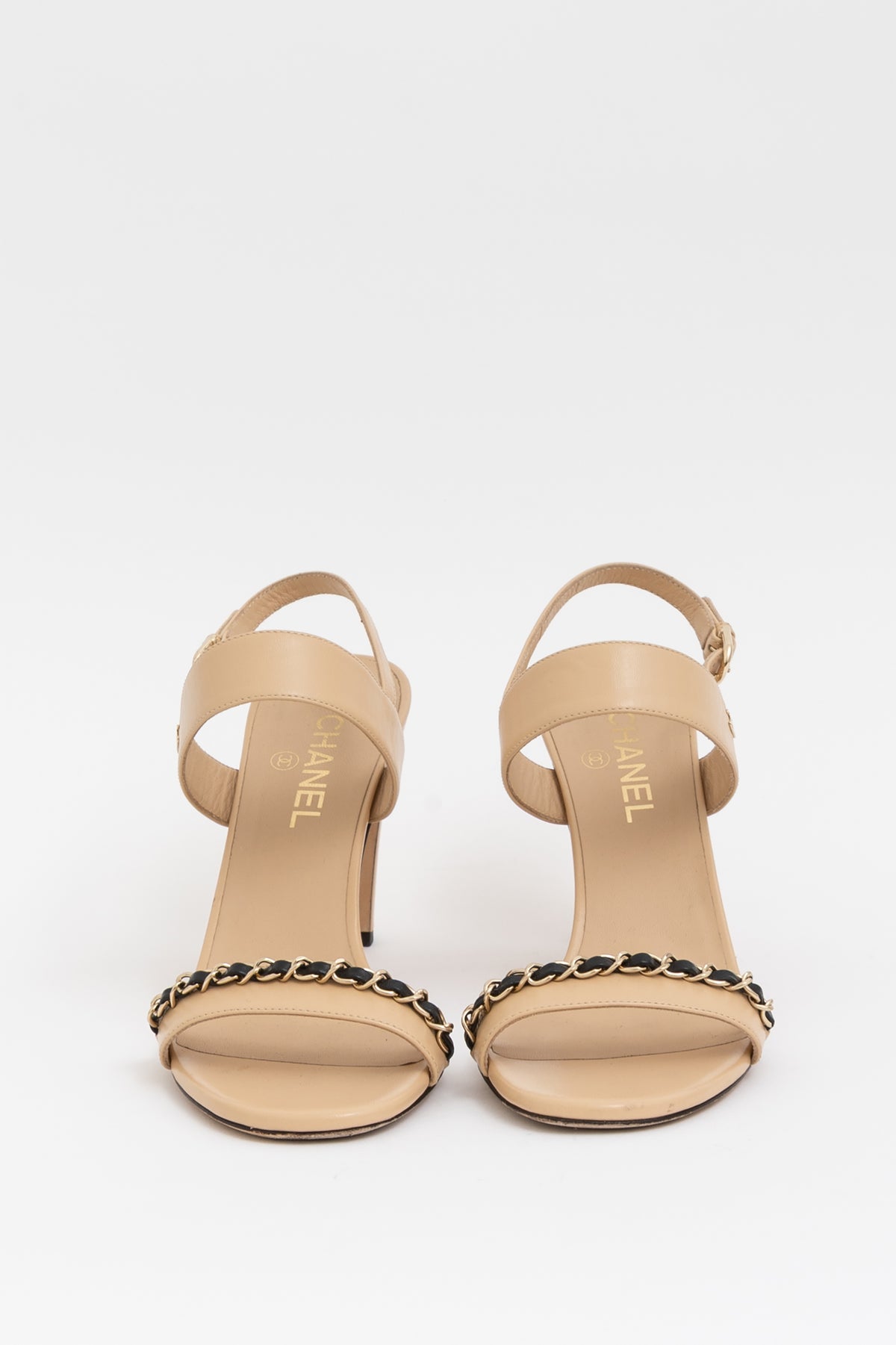 Interlocking CC Logo Slingback Sandals