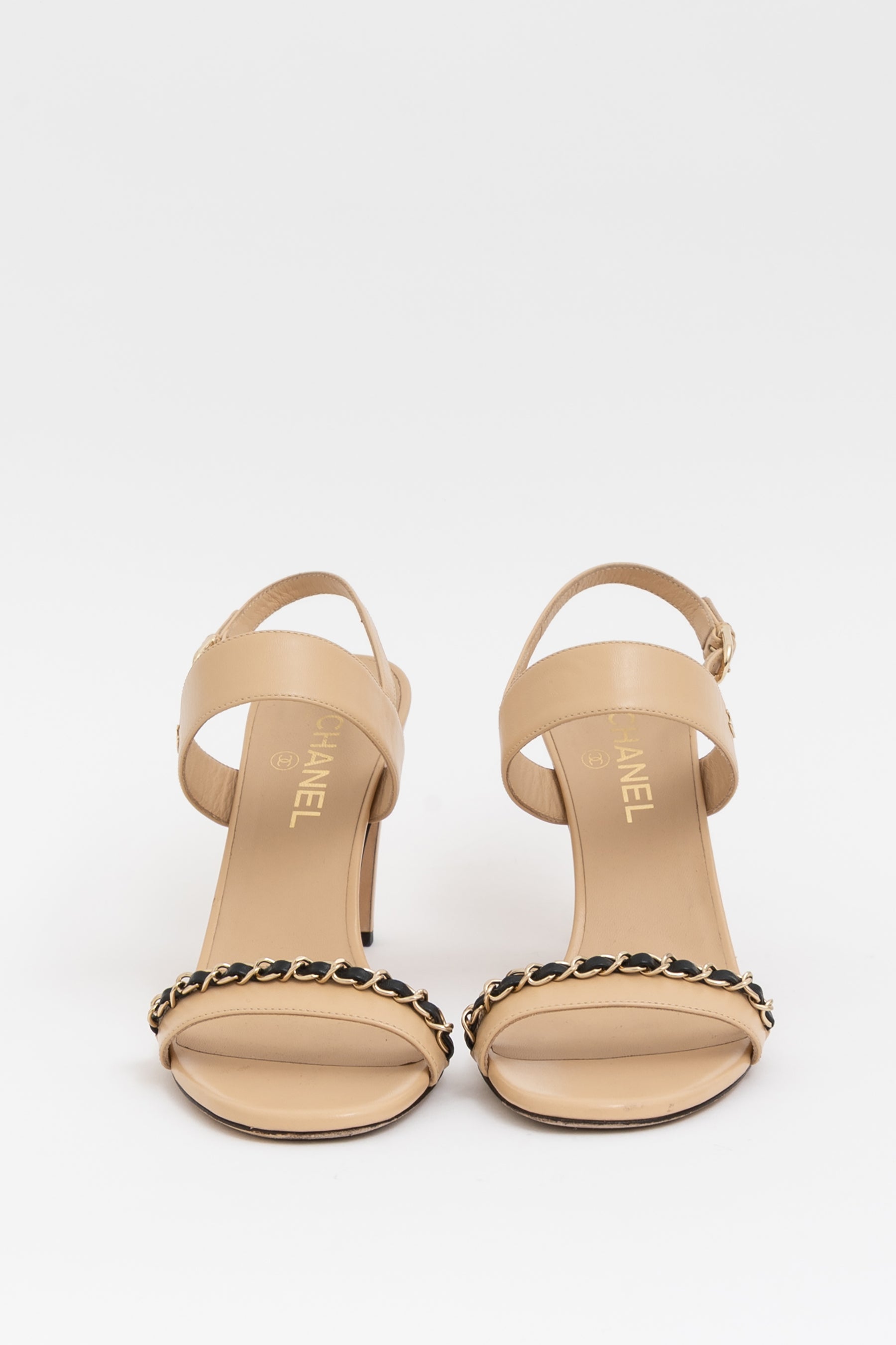 Interlocking CC Logo Slingback Sandals