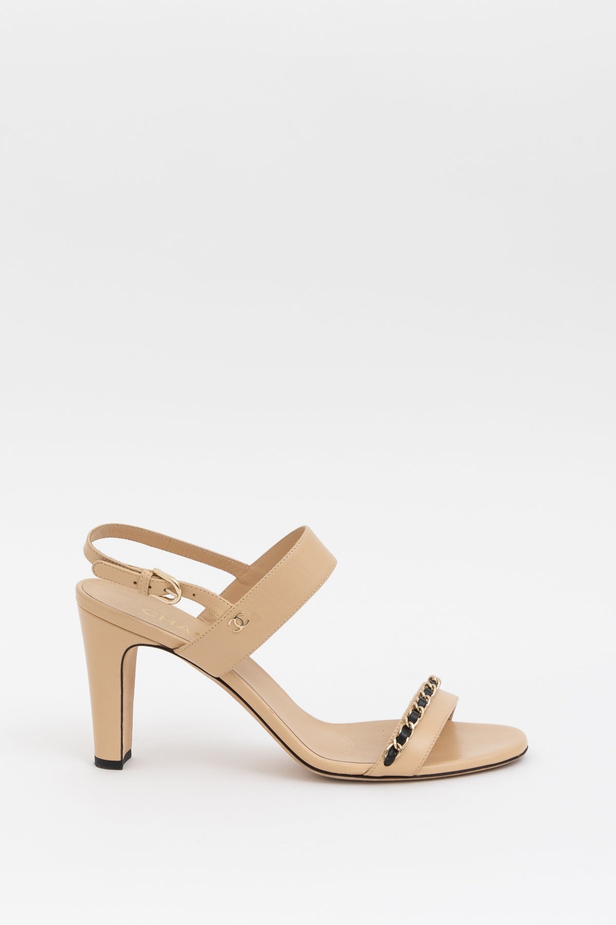 Interlocking CC Logo Slingback Sandals