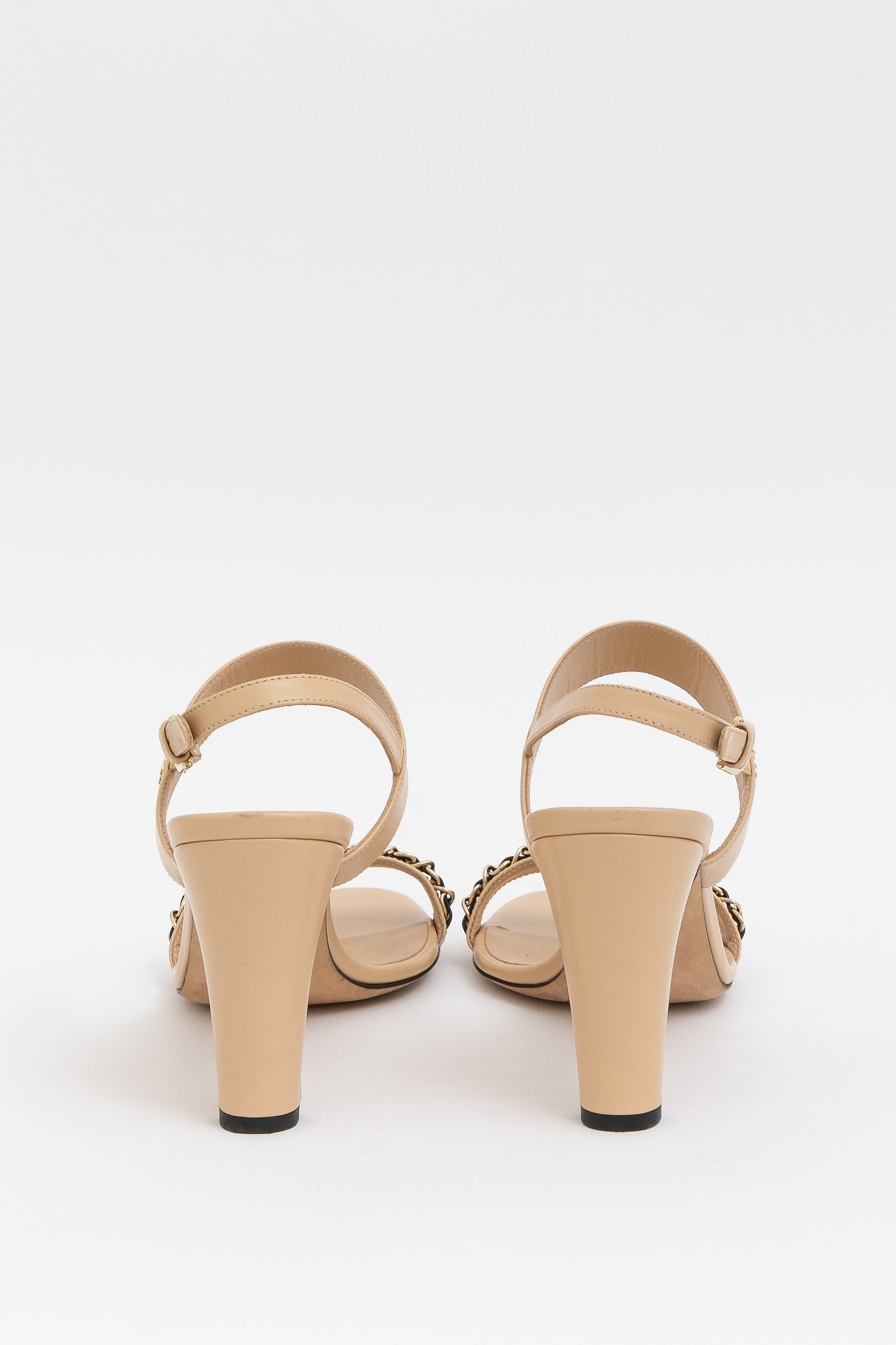 Interlocking CC Logo Slingback Sandals