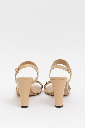 Interlocking CC Logo Slingback Sandals