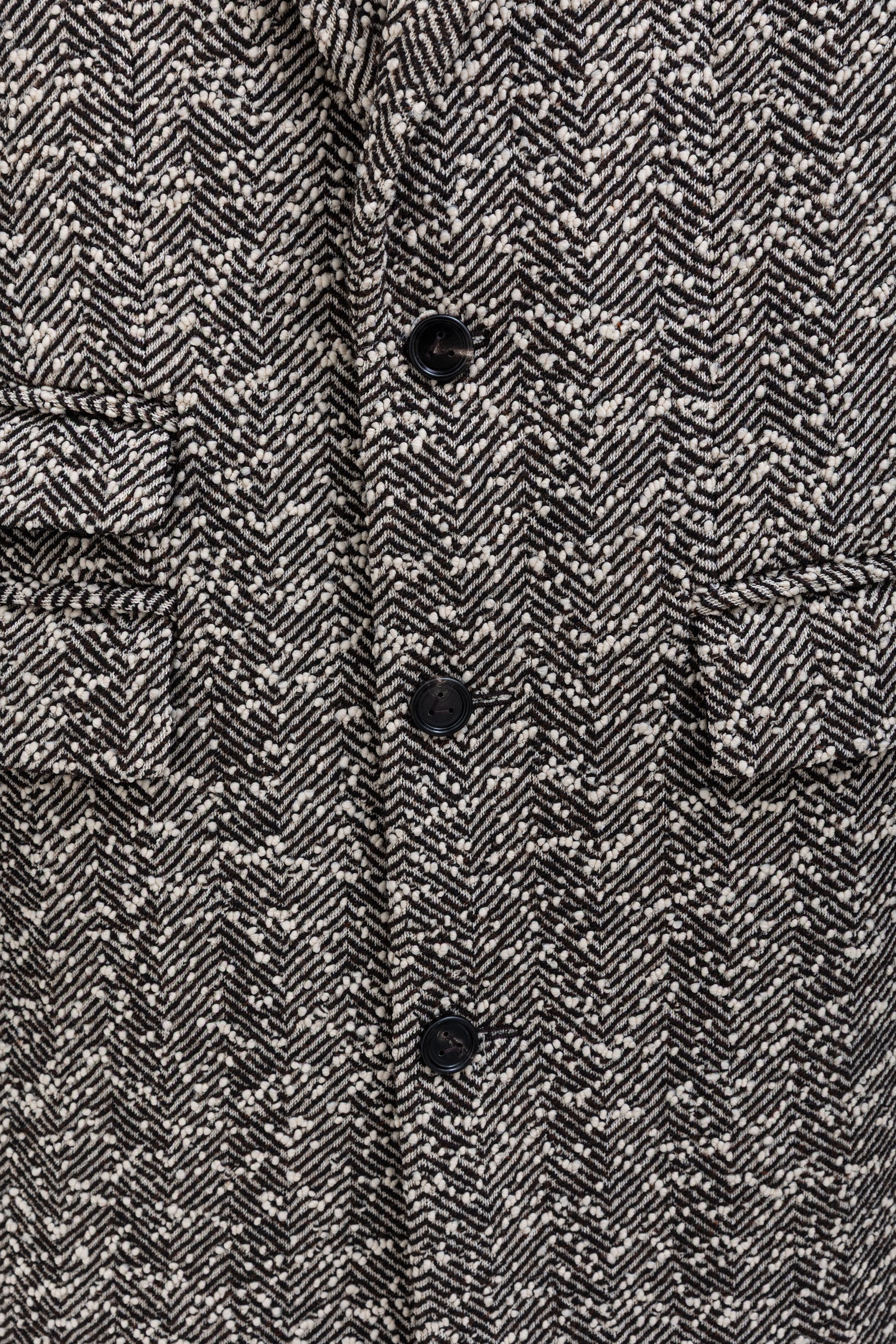 Single Breasted Boucle Fabric Coat