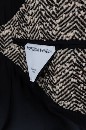 Single Breasted Boucle Fabric Coat