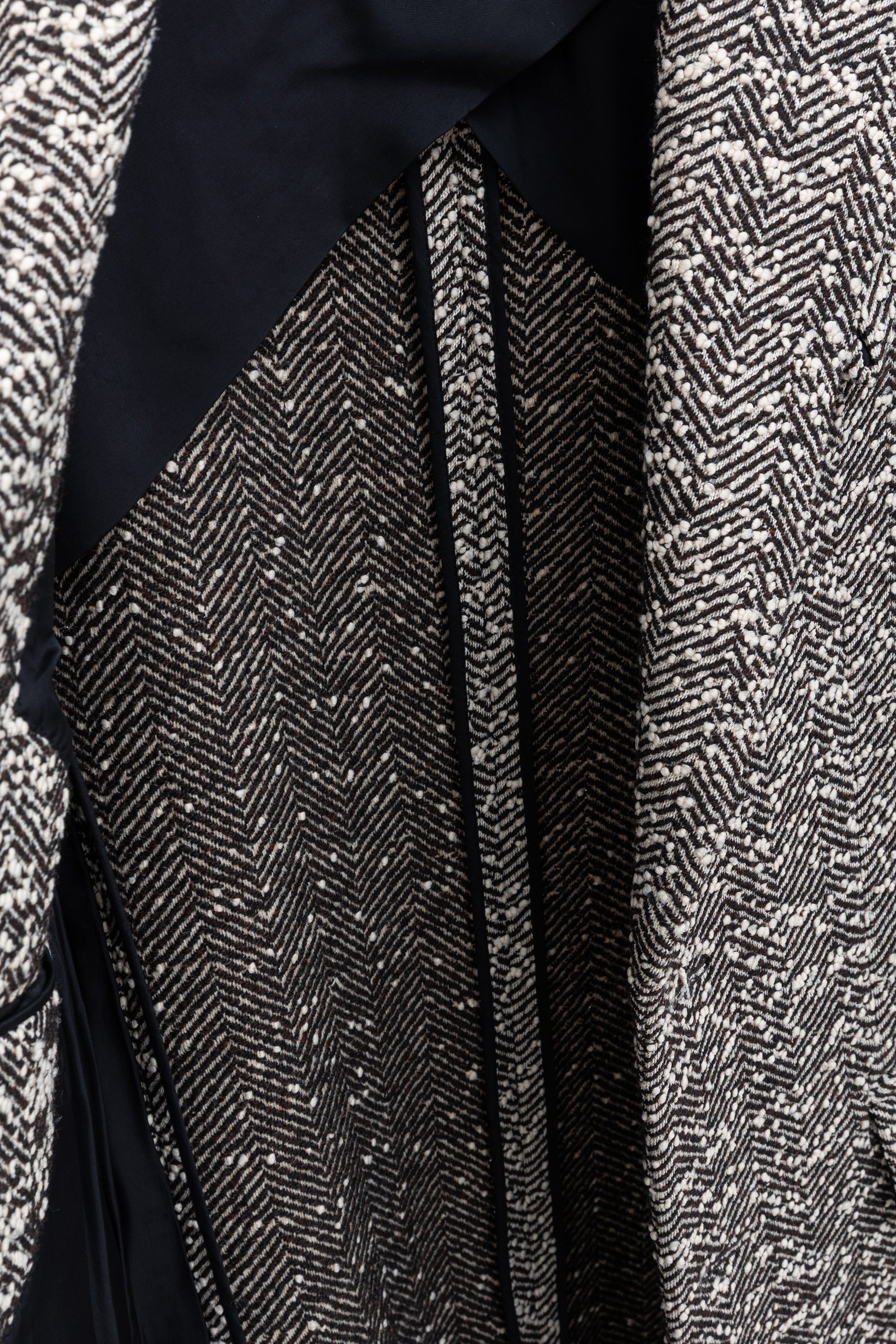 Single Breasted Boucle Fabric Coat