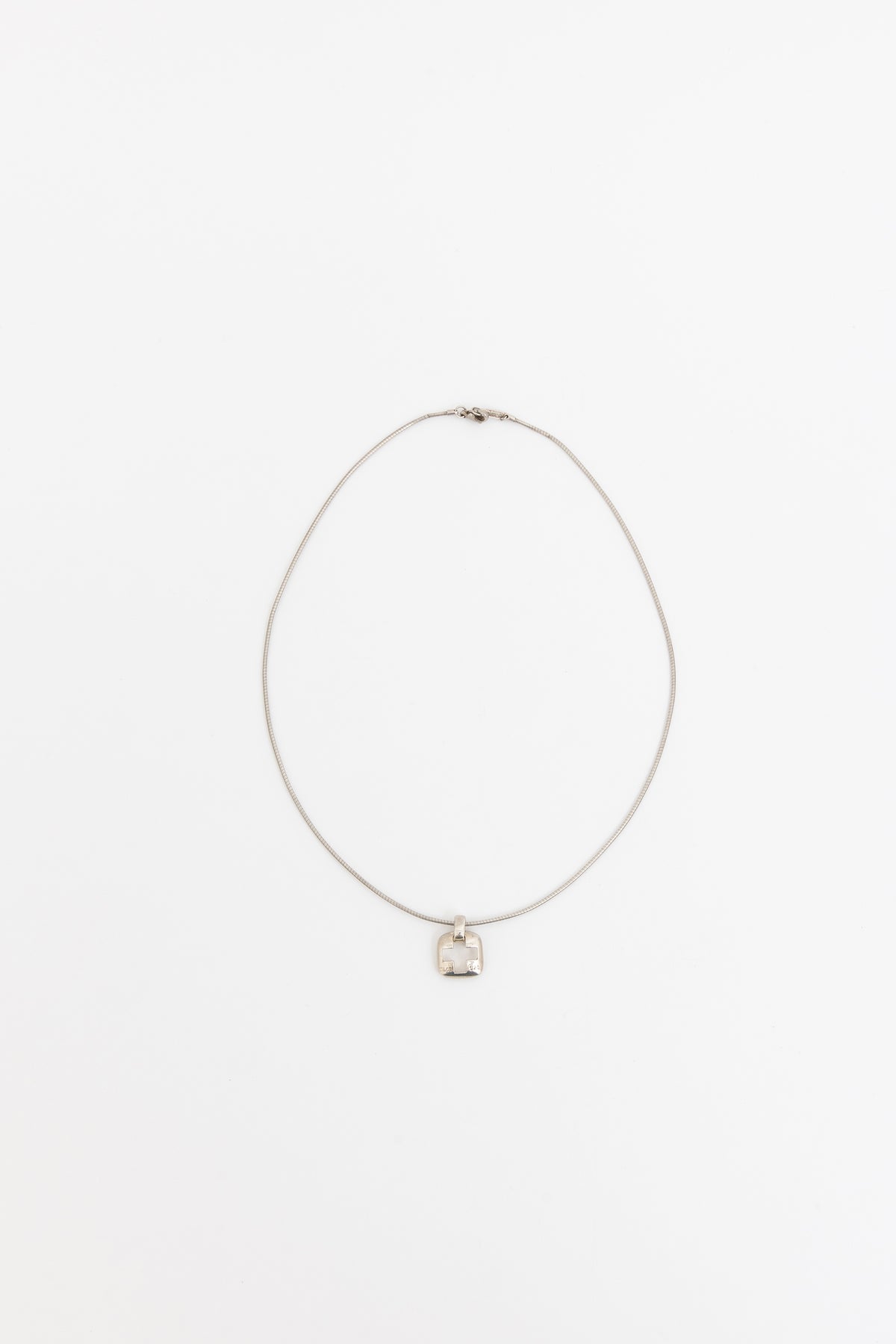 Tiffany & Co. Sterling Silver Cut Out Cross Pendant Necklace