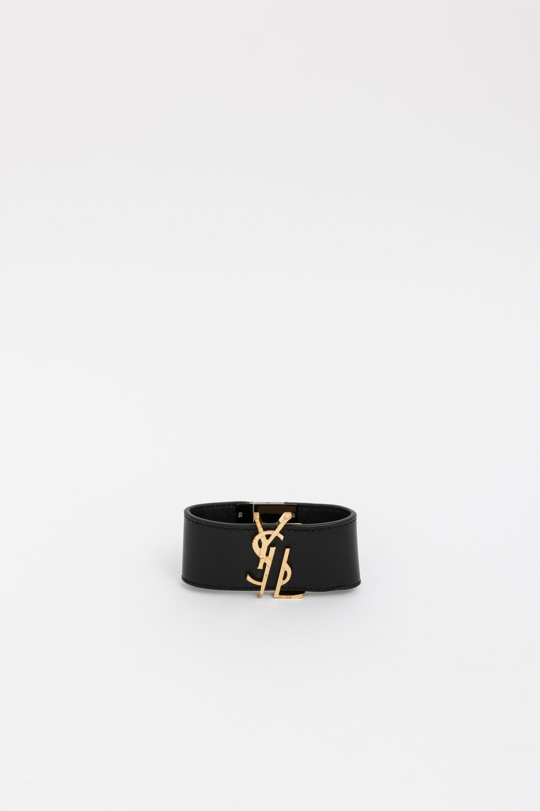 YSL Cassandre Monogram Leather Cuff
