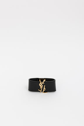 YSL Cassandre Monogram Leather Cuff