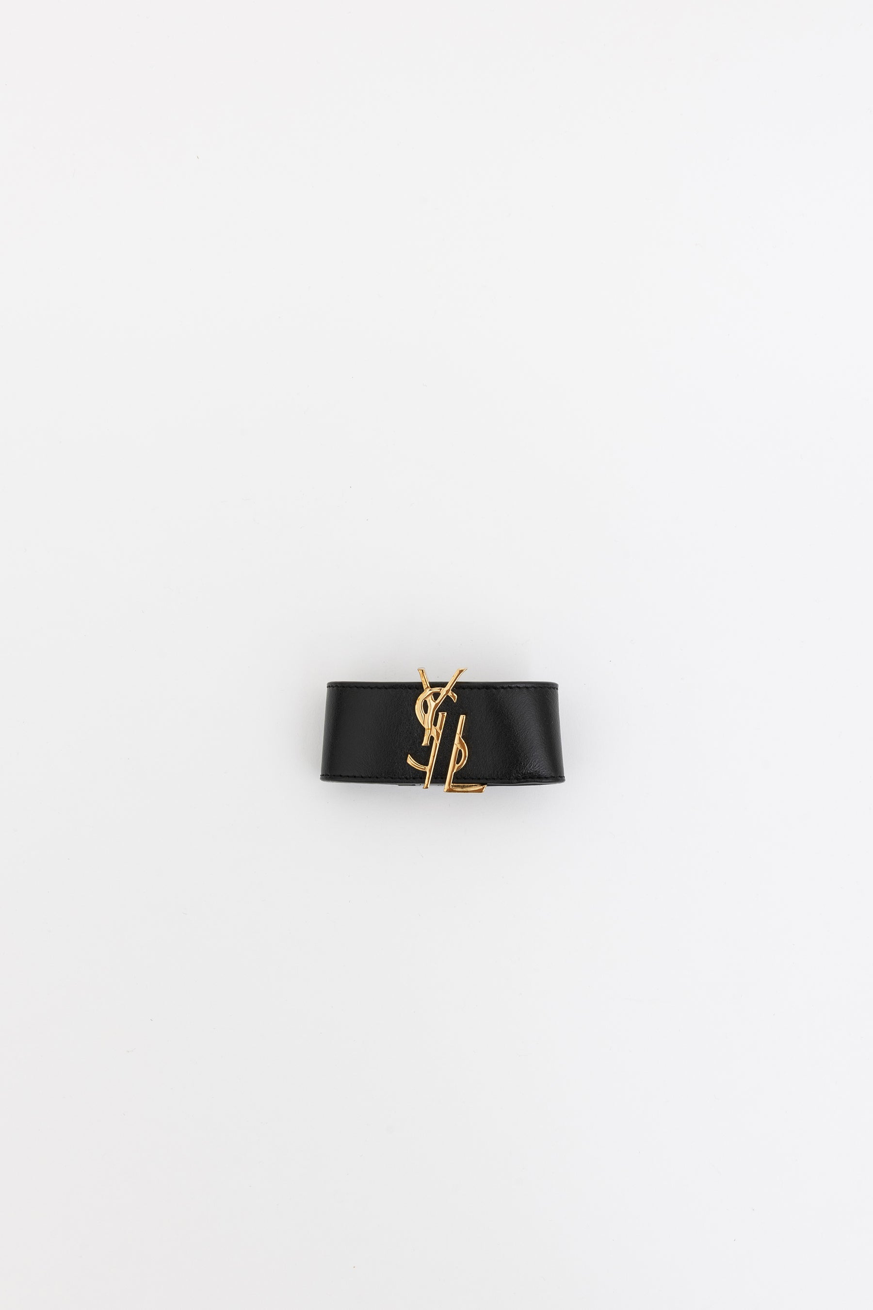 YSL Cassandre Monogram Leather Cuff