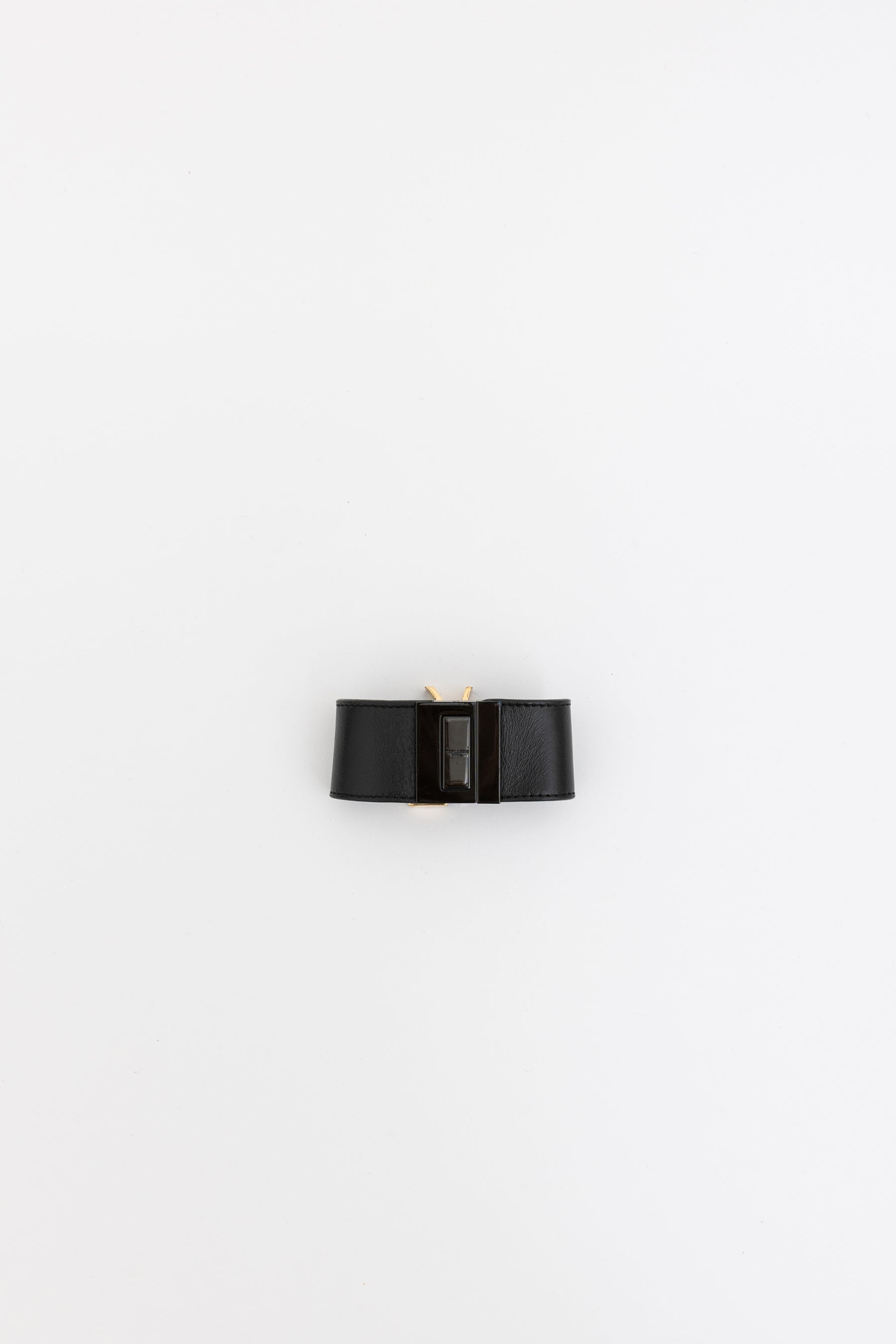 YSL Cassandre Monogram Leather Cuff
