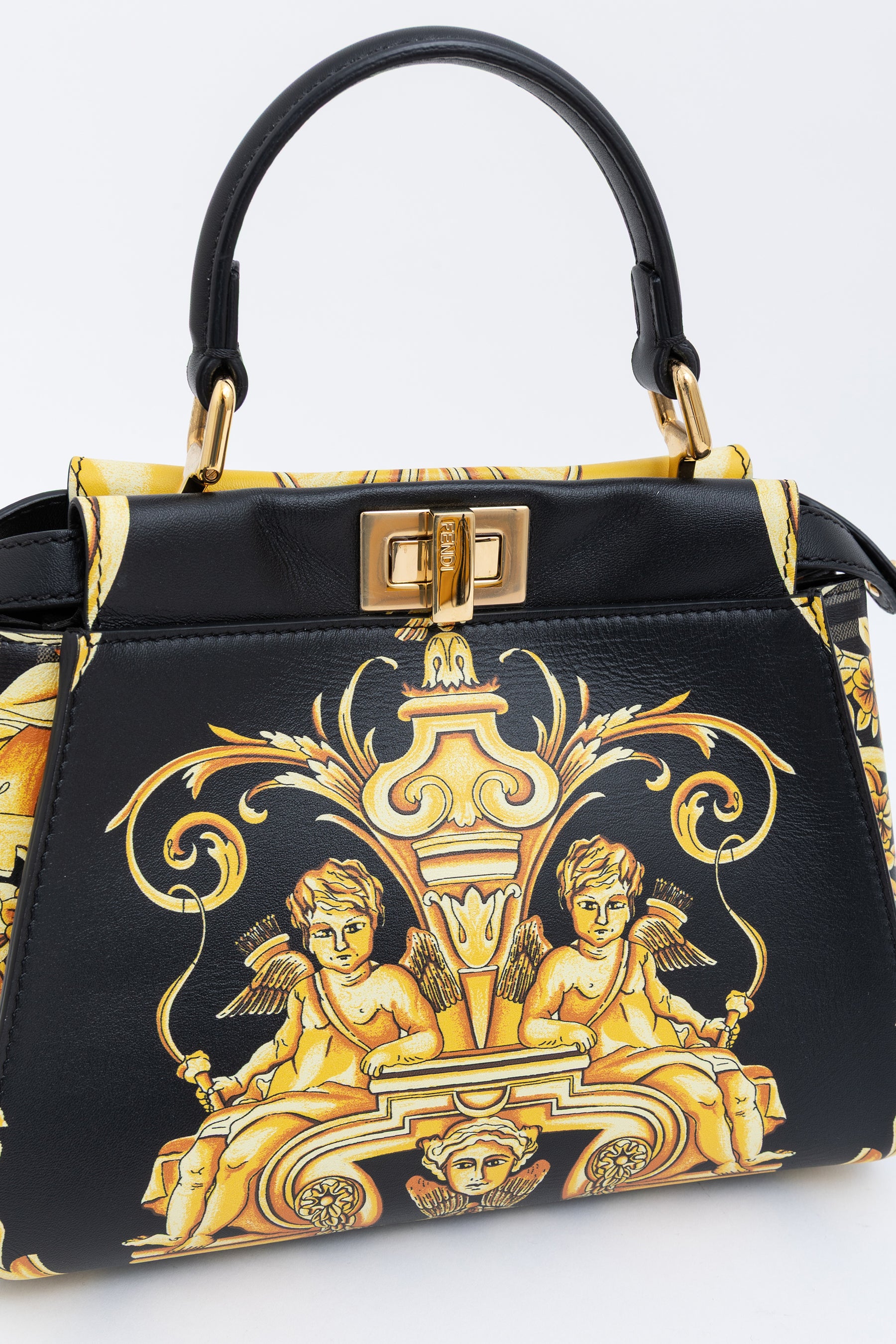 x Versace Fendace FF Baroque Mini Peekaboo Satchel