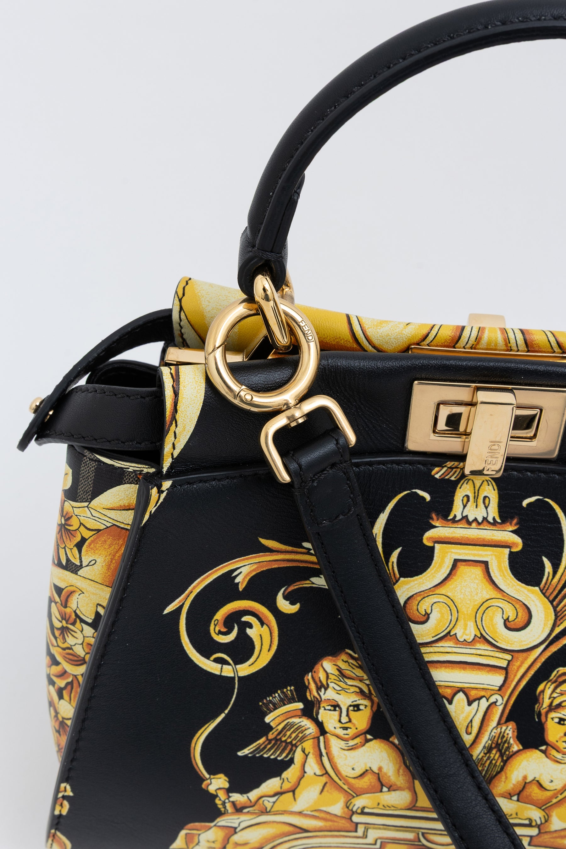 x Versace Fendace FF Baroque Mini Peekaboo Satchel