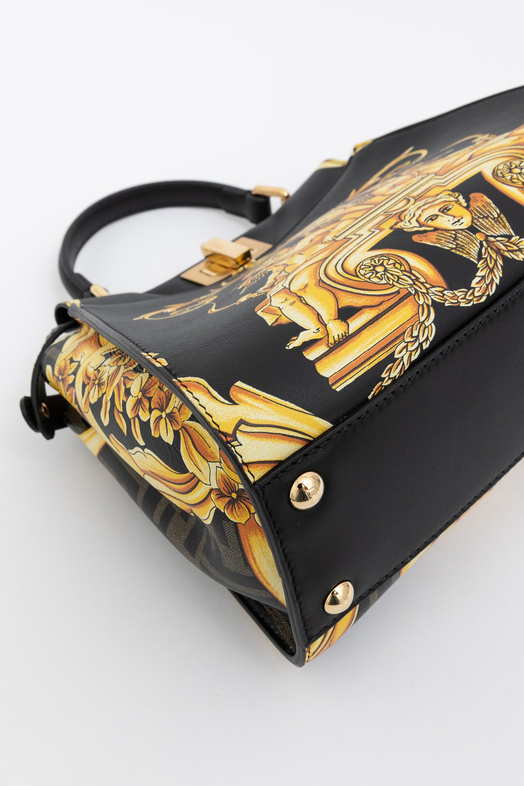 x Versace Fendace FF Baroque Mini Peekaboo Satchel