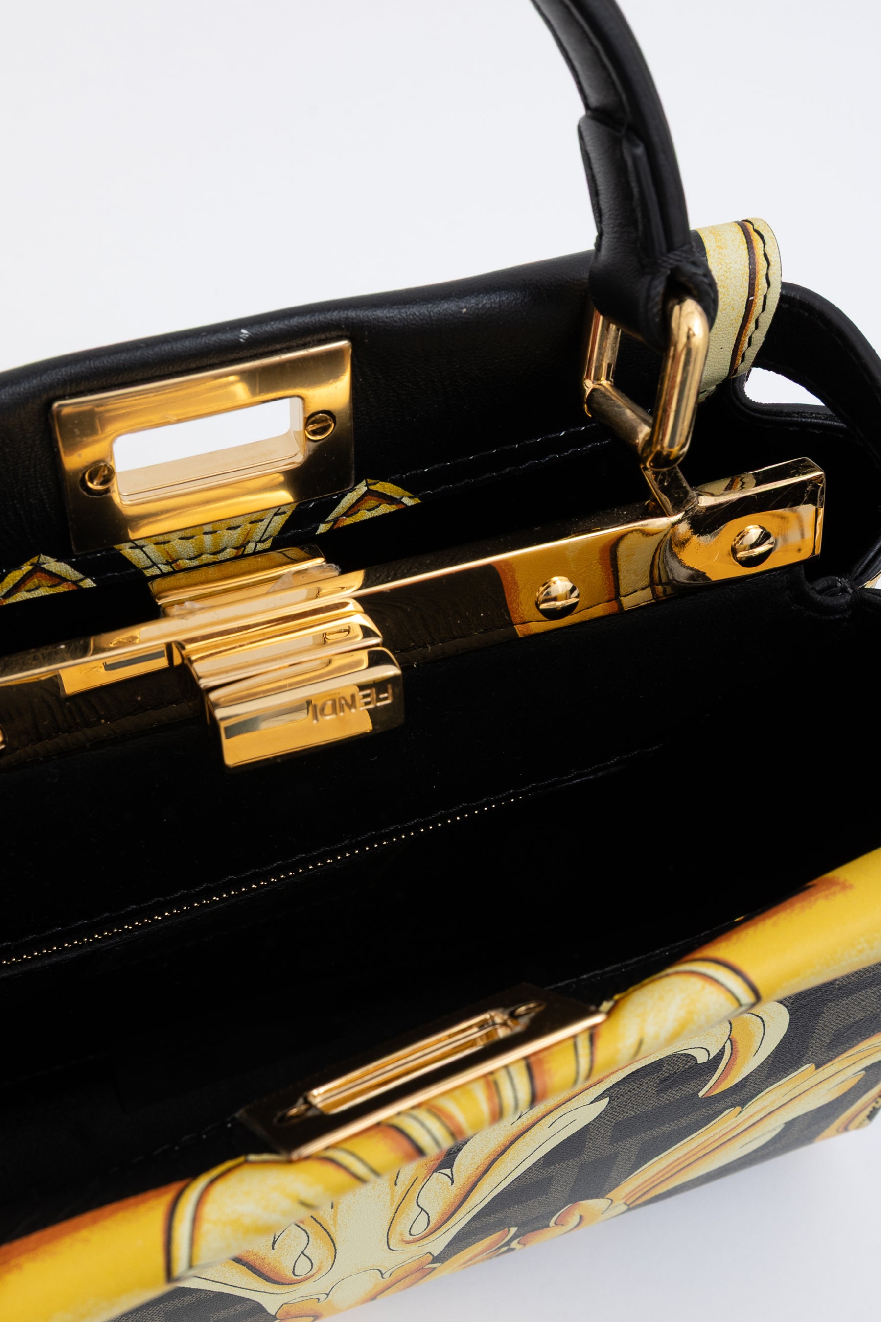 x Versace Fendace FF Baroque Mini Peekaboo Satchel