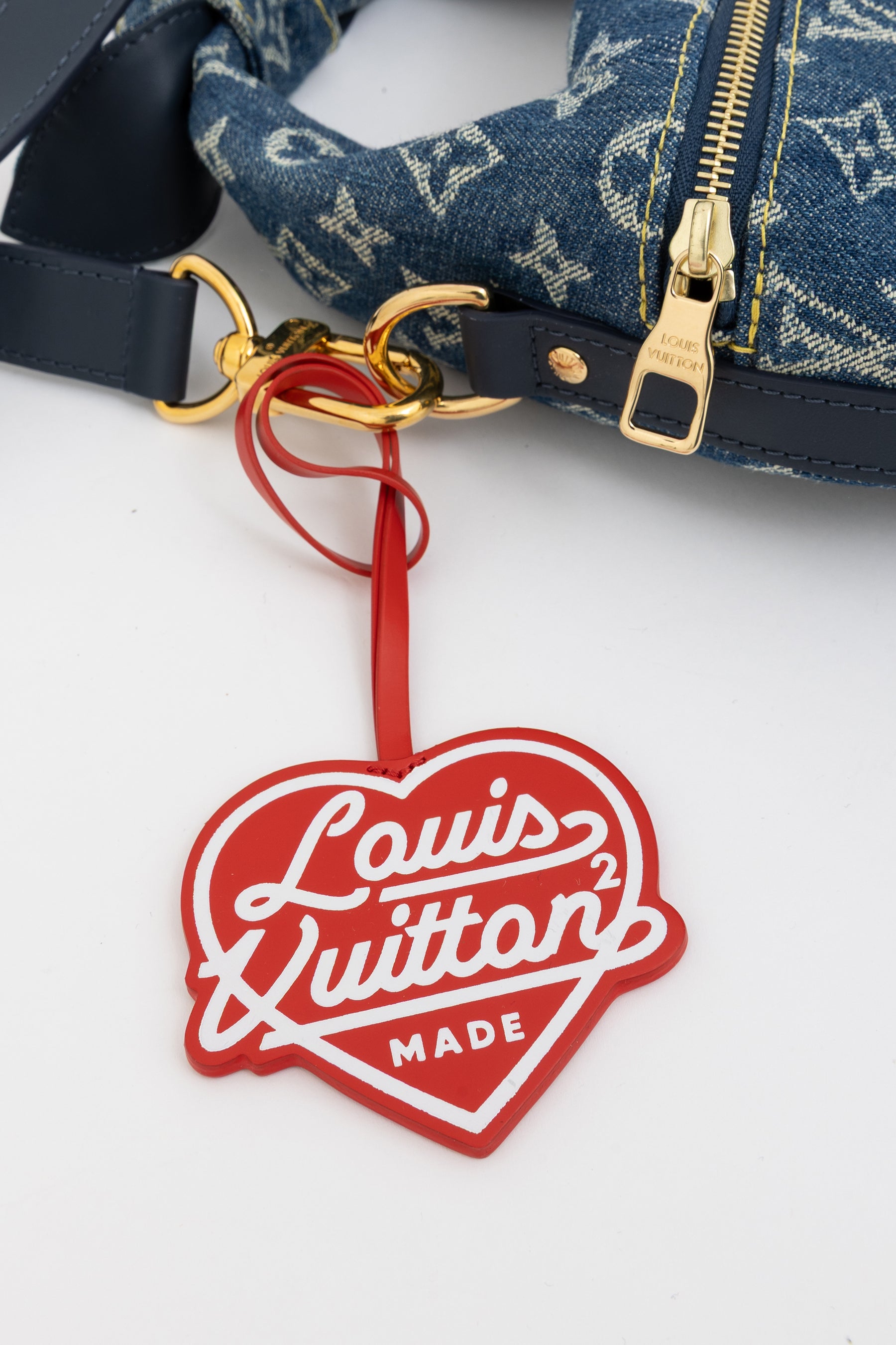 x Nigo Taurillon Monogram Denim Japanese Cruiser Bag
