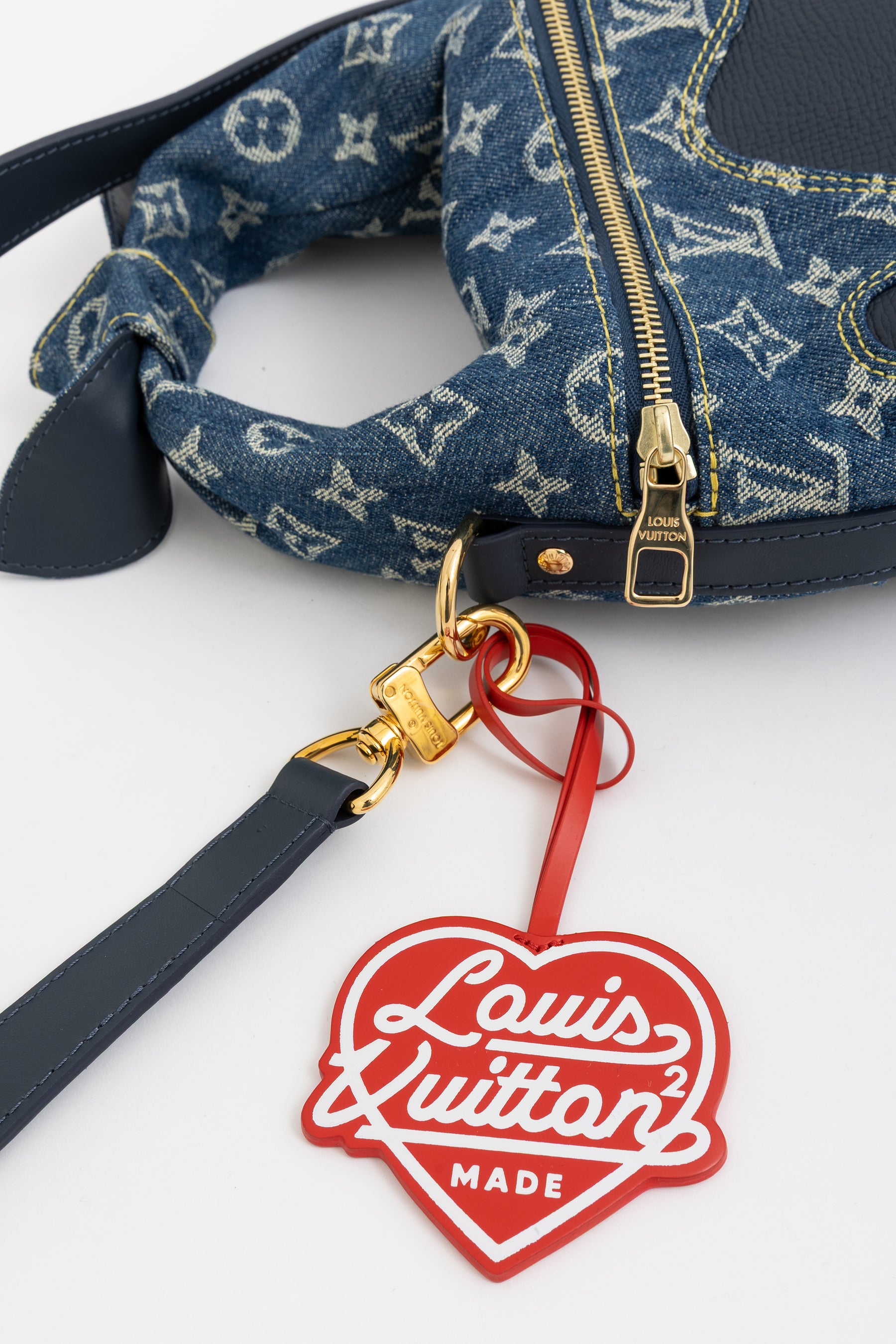 x Nigo Taurillon Monogram Denim Japanese Cruiser Bag