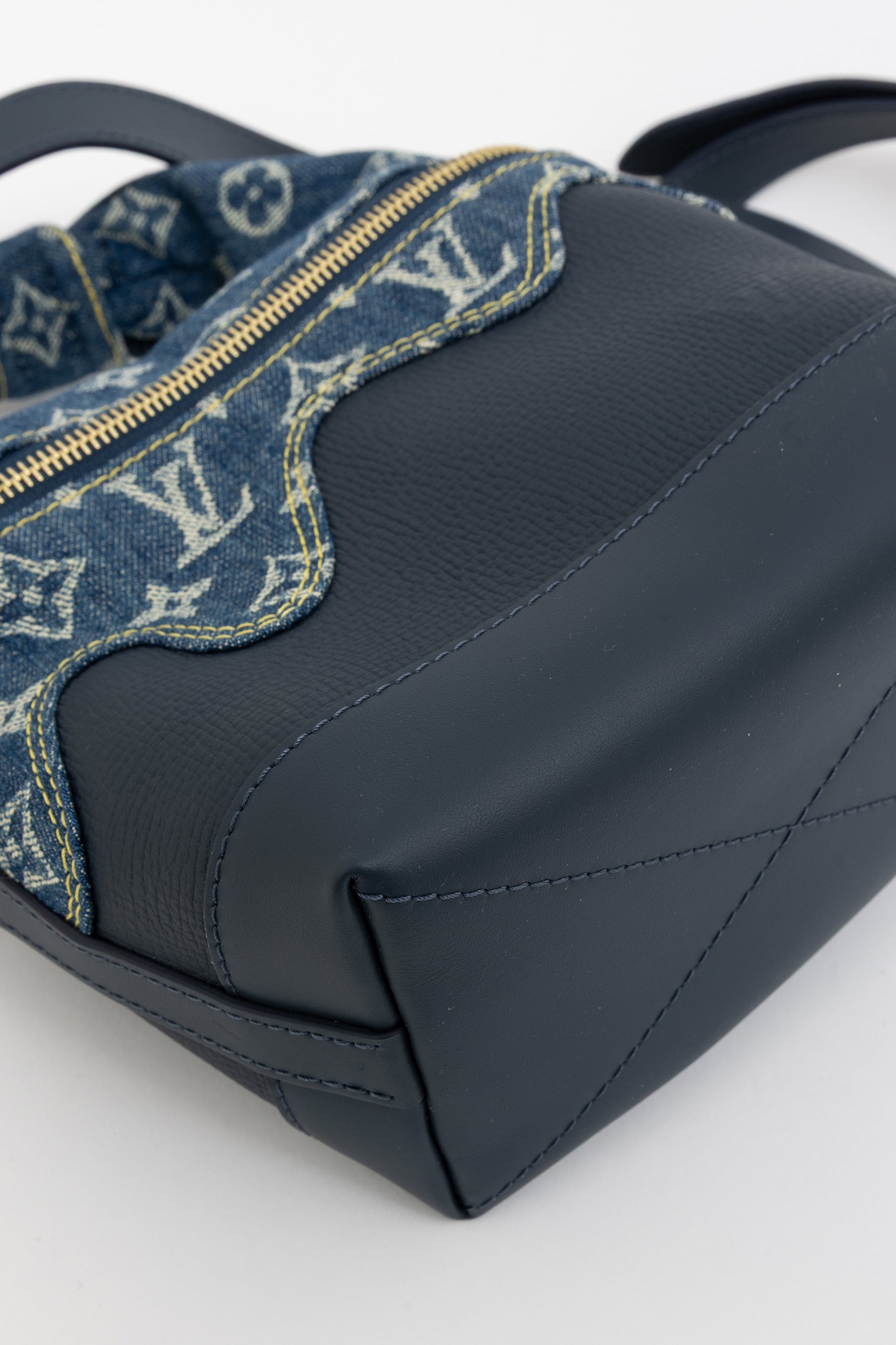 x Nigo Taurillon Monogram Denim Japanese Cruiser Bag