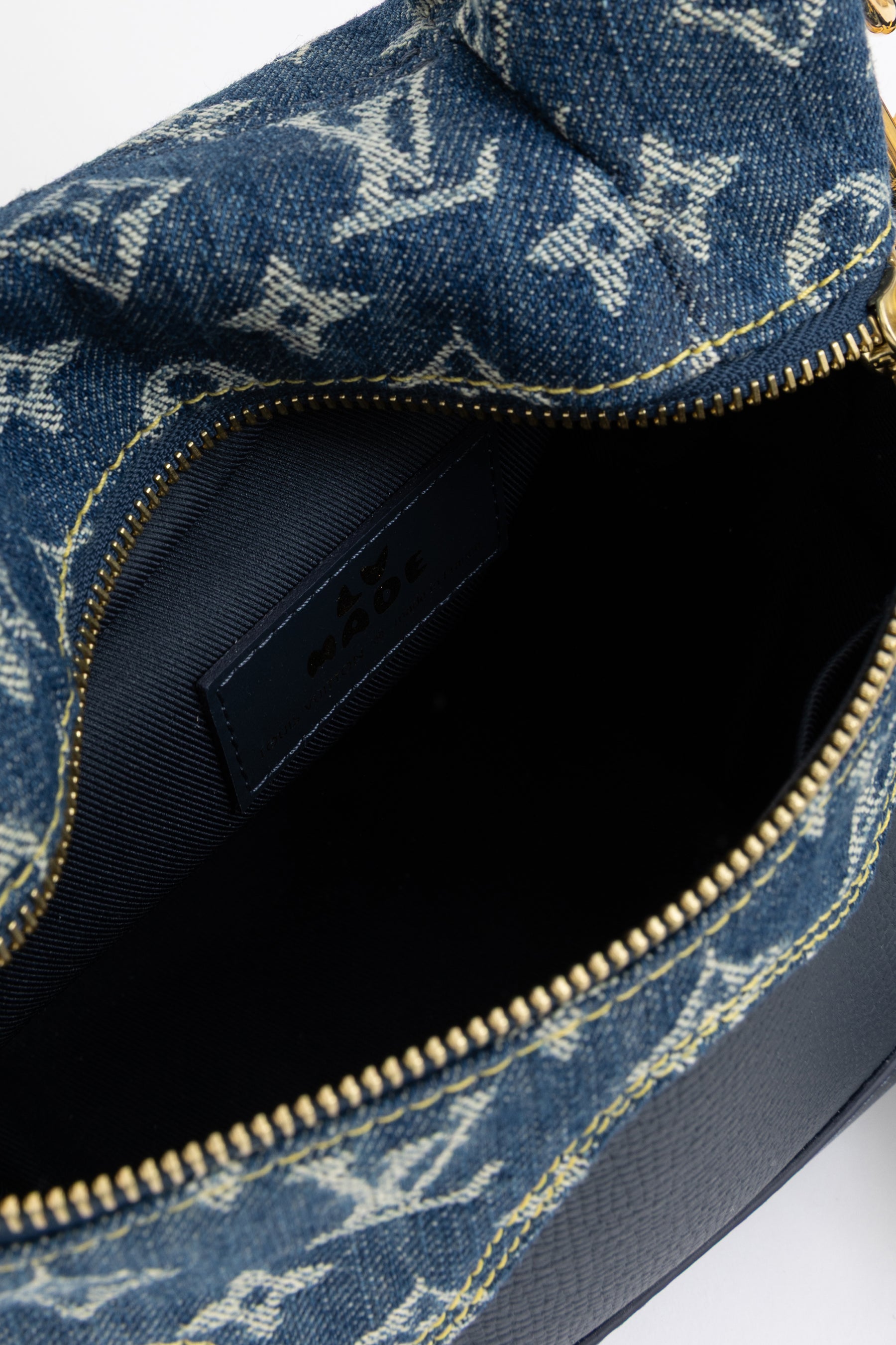 x Nigo Taurillon Monogram Denim Japanese Cruiser Bag