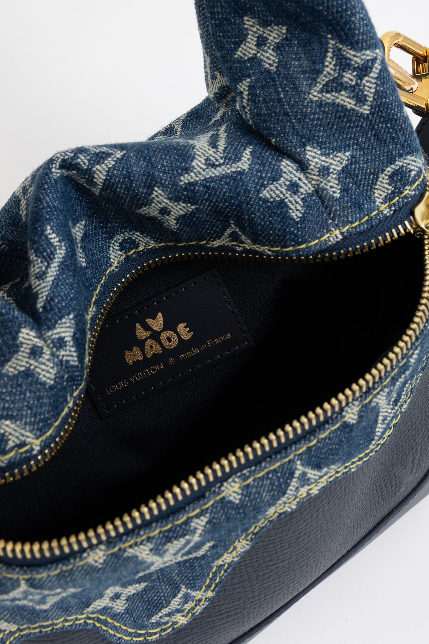 x Nigo Taurillon Monogram Denim Japanese Cruiser Bag