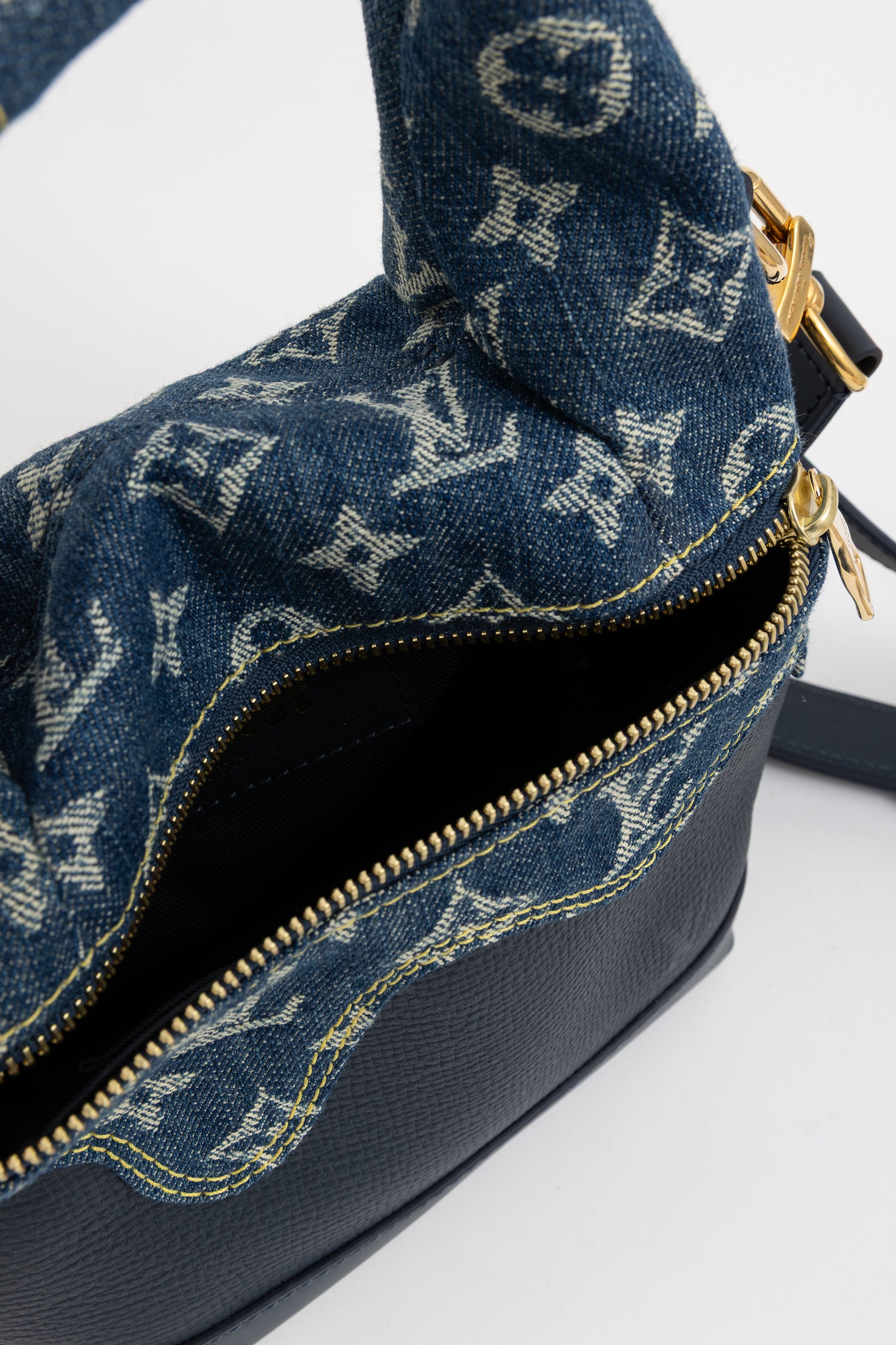 x Nigo Taurillon Monogram Denim Japanese Cruiser Bag