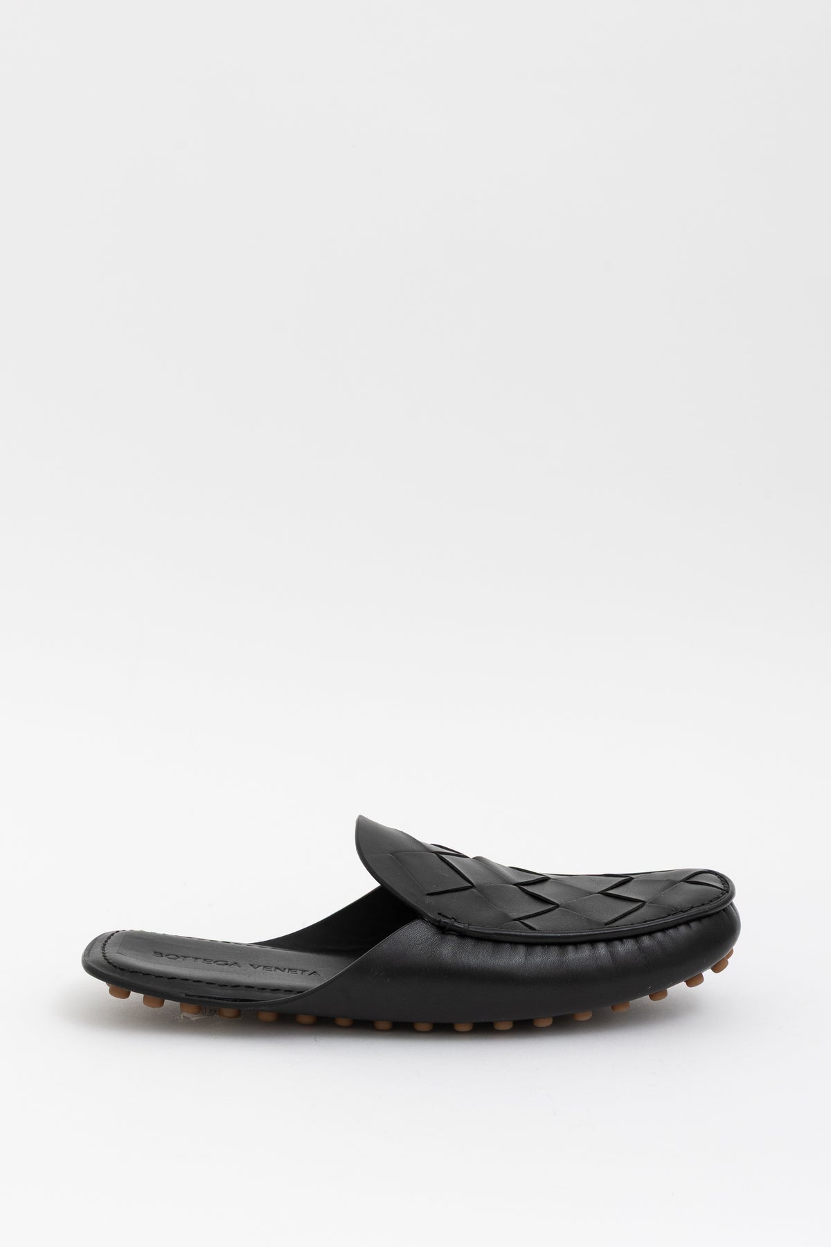 Intrecciato Leather Backless Loafers