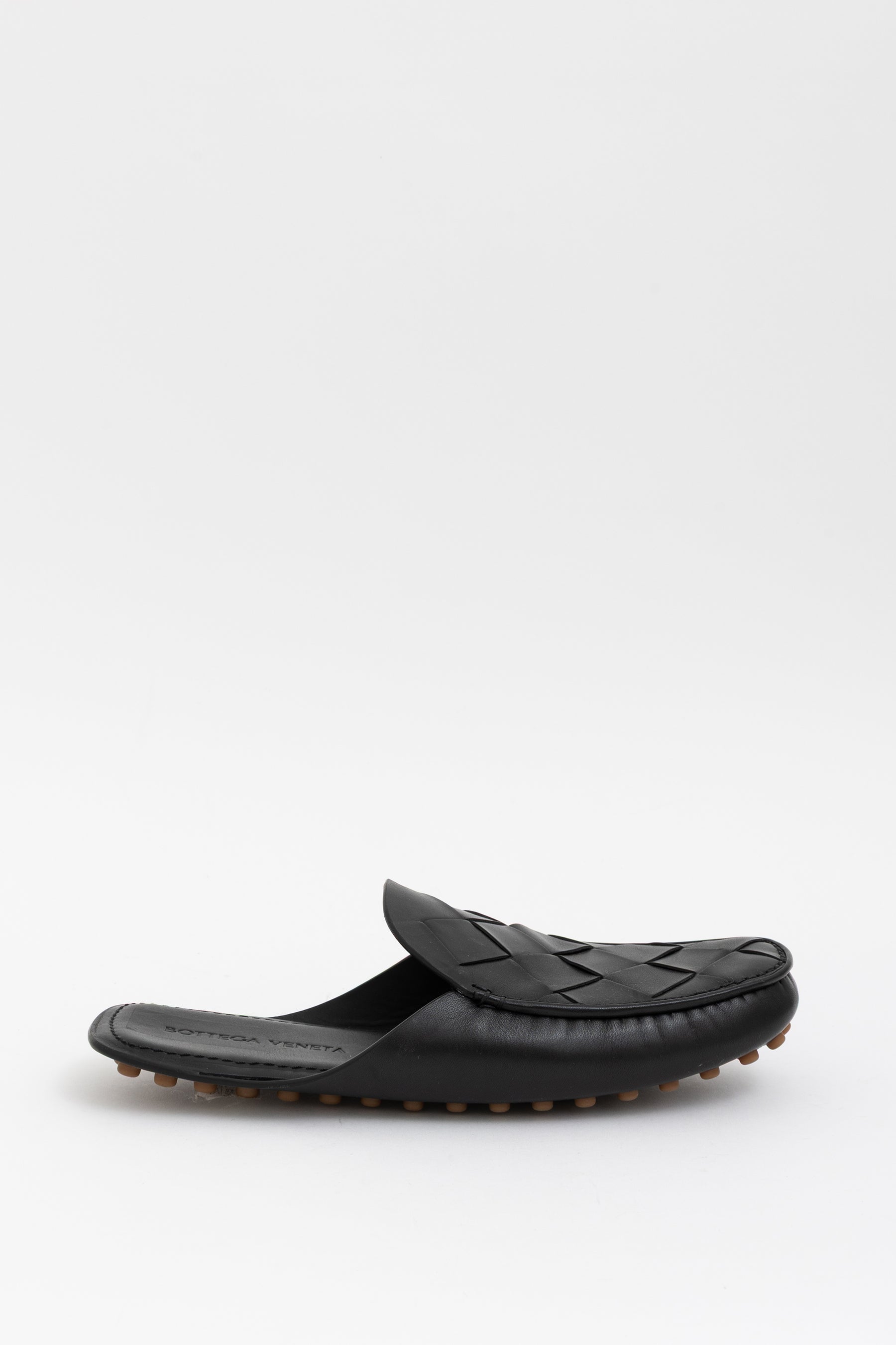 Intrecciato Leather Backless Loafers