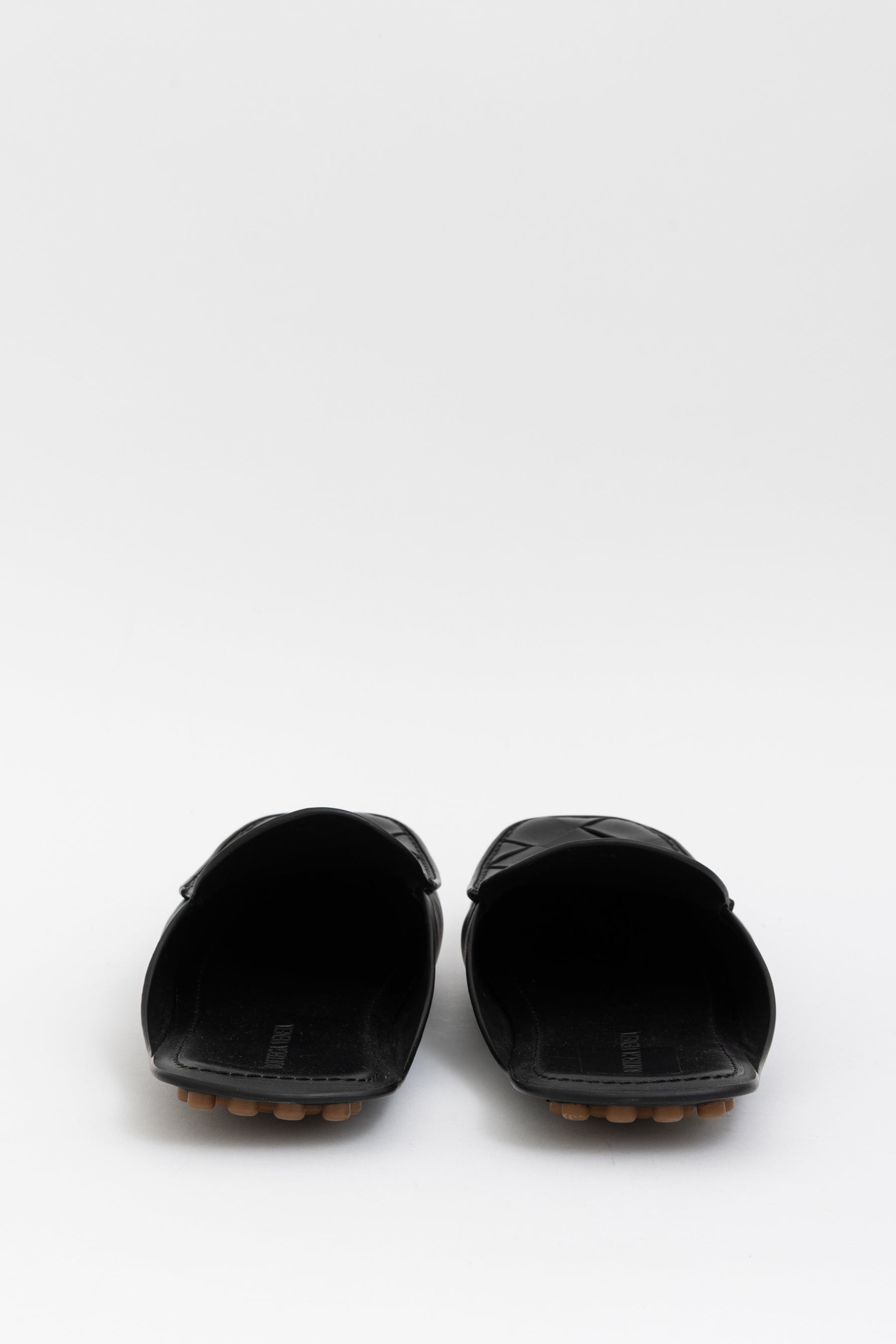Intrecciato Leather Backless Loafers
