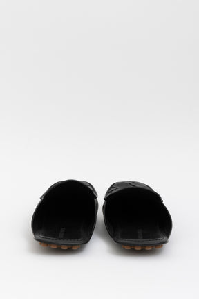 Intrecciato Leather Backless Loafers