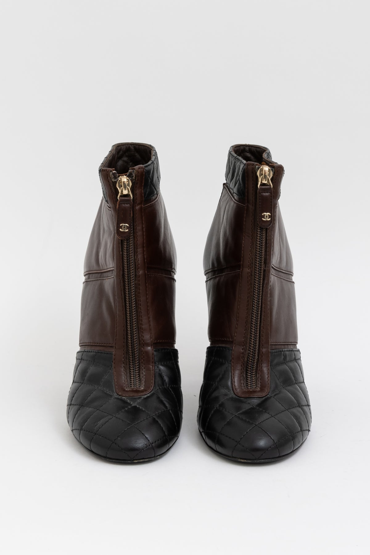 Quilted Zip Front Boots