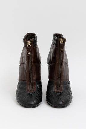 Quilted Zip Front Boots